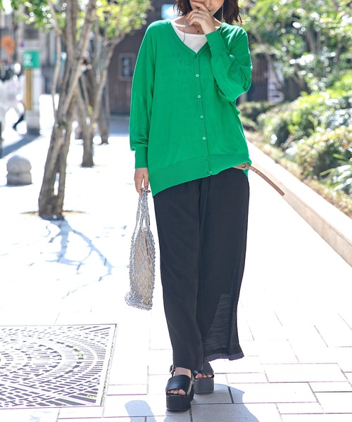 osharewalker（オシャレウォーカー）の「【廃盤】『ストレートワイドゆるひらスラブパンツ』（その他パンツ・レディース・ブラック/パープル/ピンク/ミント/モカ/グレイッシュブルー・1/2）」の15枚目の写真