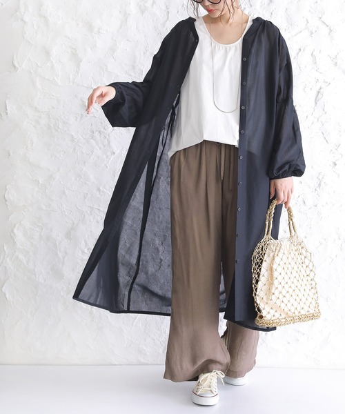 osharewalker（オシャレウォーカー）の「【廃盤】『ストレートワイドゆるひらスラブパンツ』（その他パンツ・レディース・ブラック/パープル/ピンク/ミント/モカ/グレイッシュブルー・1/2）」の12枚目の写真