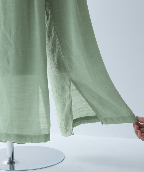 osharewalker（オシャレウォーカー）の「【廃盤】『ストレートワイドゆるひらスラブパンツ』（その他パンツ・レディース・ブラック/パープル/ピンク/ミント/モカ/グレイッシュブルー・1/2）」の20枚目の写真