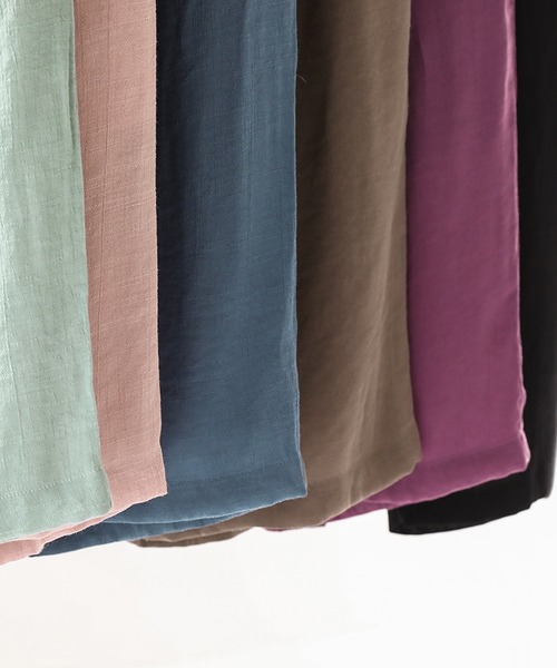 osharewalker（オシャレウォーカー）の「【廃盤】『ストレートワイドゆるひらスラブパンツ』（その他パンツ・レディース・ブラック/パープル/ピンク/ミント/モカ/グレイッシュブルー・1/2）」の17枚目の写真