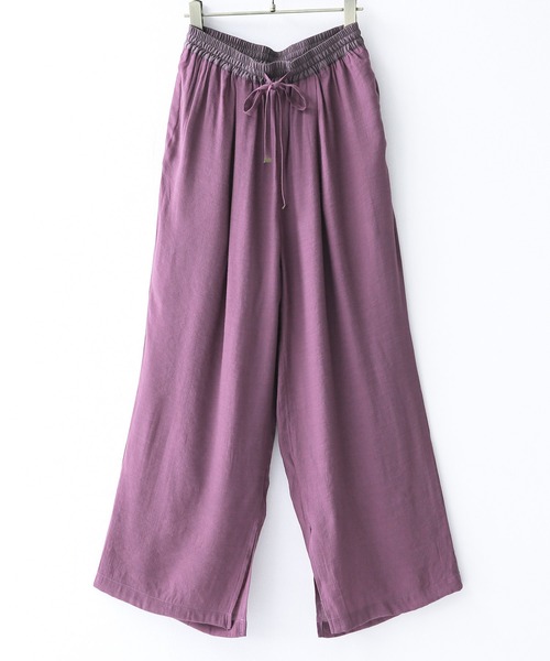 osharewalker（オシャレウォーカー）の「【廃盤】『ストレートワイドゆるひらスラブパンツ』（その他パンツ・レディース・ブラック/パープル/ピンク/ミント/モカ/グレイッシュブルー・1/2）」の21枚目の写真