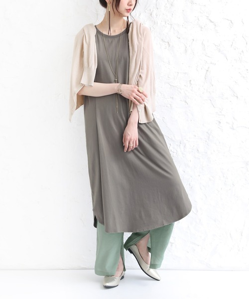 osharewalker（オシャレウォーカー）の「【廃盤】『ストレートワイドゆるひらスラブパンツ』（その他パンツ・レディース・ブラック/パープル/ピンク/ミント/モカ/グレイッシュブルー・1/2）」の9枚目の写真