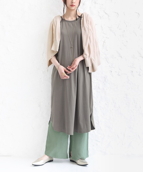 osharewalker（オシャレウォーカー）の「【廃盤】『ストレートワイドゆるひらスラブパンツ』（その他パンツ・レディース・ブラック/パープル/ピンク/ミント/モカ/グレイッシュブルー・1/2）」の8枚目の写真