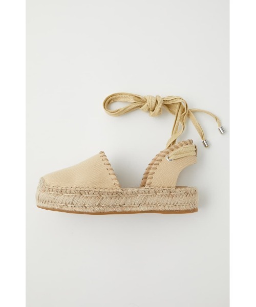 MOUSSY（マウジー）の「LACE UP ESPADRILLES（その他シューズ・レディース・ブラック/オレンジ/ベージュ・MEDIUM/LARGE/SMALL）」の4枚目の写真