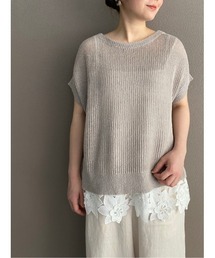 BEARDSLEY | 裾レースリネンニット(ニット/セーター)