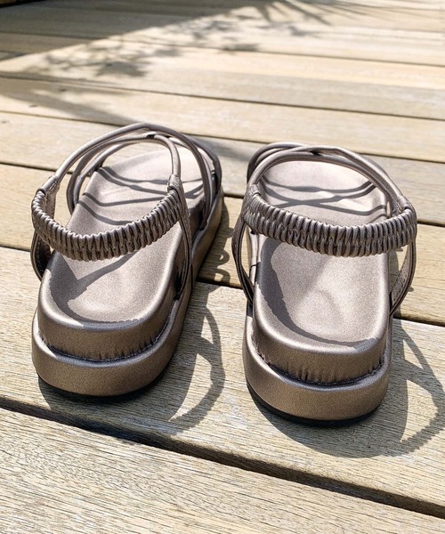 CIAOPANIC TYPY(チャオパニックティピー)の「ストラップフットベットサンダル(サンダル・レディース・ブラック/グレー・36/37/38)」の5枚目の写真