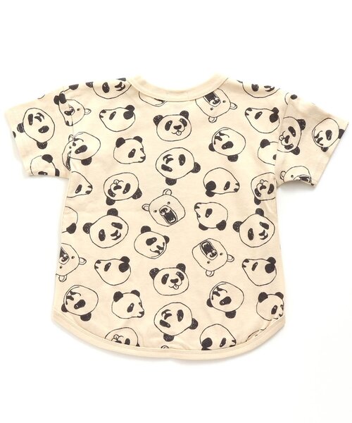F.O.KIDS(エフオーキッズ)の「総柄ラウンドTシャツ_軽量(Tシャツ/カットソー・キッズ・キナリ/グレー・80/110/130/120/100/90/140/95)」の3枚目の写真