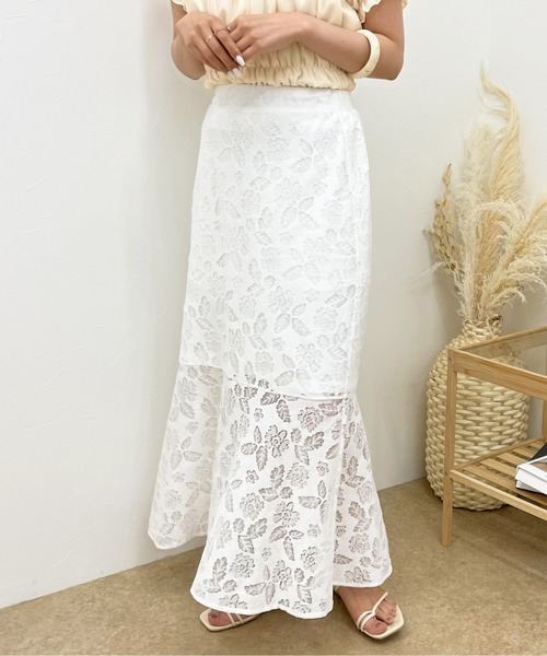 apres jour clair(アプレジュールクレア)の「【apres jour clair】アソートマーメイドスカート【ZOZOTOWN限定アイテム】(スカート・レディース・アイボリー/オフホワイト/その他/イエロー系その他・X-LARGE/フリー)」の2枚目の写真