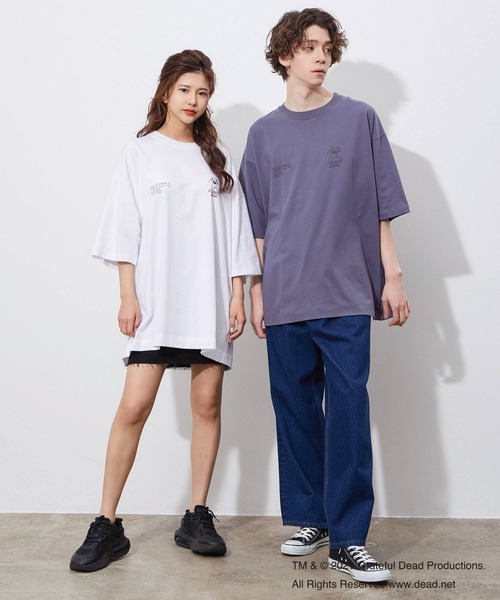 JUNRED（ジュンレッド）の「GRATEFUL DEAD フロントダブルプリント（Tシャツ/カットソー・メンズ・ホワイト/パープル/ブルー系その他2・M/L）」の5枚目の写真