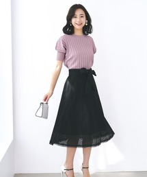 RUIRUE BOUTIQUE（ルイルエブティック）の「バックリボンワイドリブニット（Tシャツ/カットソー・レディース）」