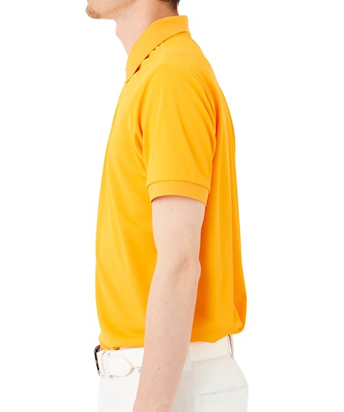 Loudmouth(ラウドマウス)の「LOUDMOUTH/ラウドマウス ゴルフウェア 吸汗速乾 UVカット 抗菌消臭 無地 ボタンダウン ロゴ刺繍 半袖 ポロシャツ(ポロシャツ・メンズ・オレンジ/ライトブルー/レッド/ピンク/グリーン/イエロー/ブラック/ホワイト/ネイビー・LL/L/XL/XXL/M)」の22枚目の写真