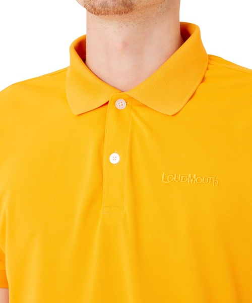 Loudmouth(ラウドマウス)の「LOUDMOUTH/ラウドマウス ゴルフウェア 吸汗速乾 UVカット 抗菌消臭 無地 ボタンダウン ロゴ刺繍 半袖 ポロシャツ(ポロシャツ・メンズ・オレンジ/ライトブルー/レッド/ピンク/グリーン/イエロー/ブラック/ホワイト/ネイビー・LL/L/XL/XXL/M)」の20枚目の写真