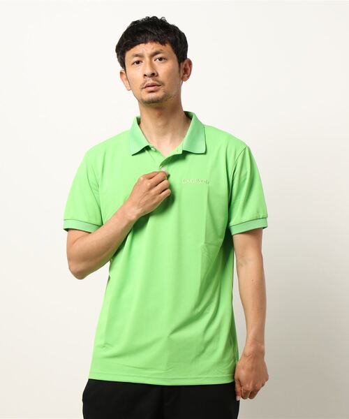 Loudmouth(ラウドマウス)の「LOUDMOUTH/ラウドマウス ゴルフウェア 吸汗速乾 UVカット 抗菌消臭 無地 ボタンダウン ロゴ刺繍 半袖 ポロシャツ(ポロシャツ・メンズ・オレンジ/ライトブルー/レッド/ピンク/グリーン/イエロー/ブラック/ホワイト/ネイビー・LL/L/XL/XXL/M)」の19枚目の写真