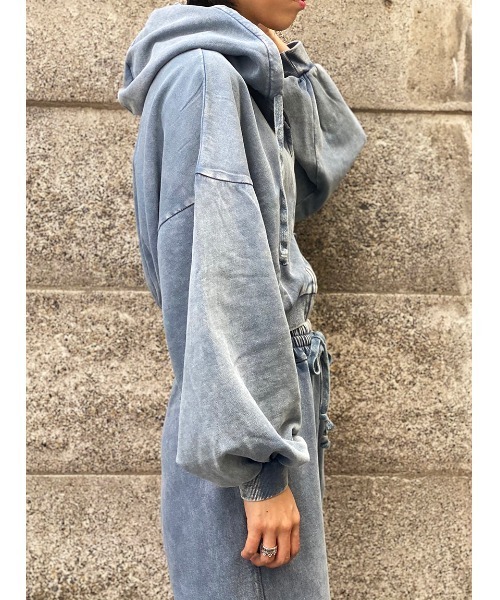 one way（ワンウェイ）の「【oneway Jeans】硫化染めZIPパーカー（パーカー・レディース・ライトブルー/ブラック/ベージュ・FREE）」の17枚目の写真