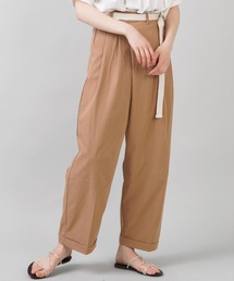 SPINNS | ツイル素材 ベルト付ラップパンツ(その他パンツ)