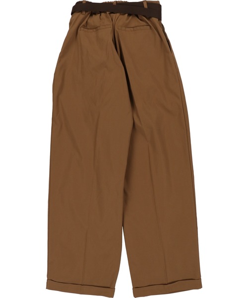 SPINNS（スピンズ）の「ツイル素材 ベルト付ラップパンツ（その他パンツ・レディース・ダークベージュ/ブラウン/ブラック/カーキ・ONESIZE）」の17枚目の写真