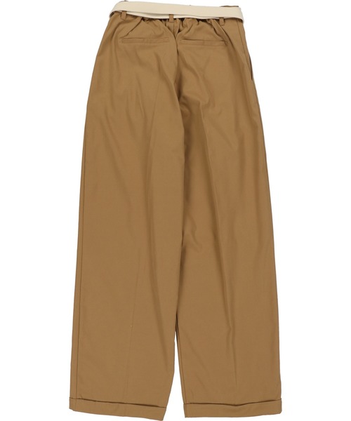 SPINNS（スピンズ）の「ツイル素材 ベルト付ラップパンツ（その他パンツ・レディース・ダークベージュ/ブラウン/ブラック/カーキ・ONESIZE）」の21枚目の写真