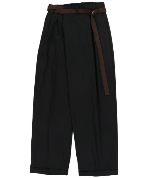 SPINNS（スピンズ）の「ツイル素材 ベルト付ラップパンツ（その他パンツ・レディース・ダークベージュ/ブラウン/ブラック/カーキ・ONESIZE）」の6枚目の写真