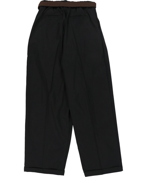 SPINNS（スピンズ）の「ツイル素材 ベルト付ラップパンツ（その他パンツ・レディース・ダークベージュ/ブラウン/ブラック/カーキ・ONESIZE）」の5枚目の写真