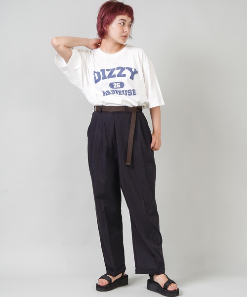 SPINNS（スピンズ）の「ツイル素材 ベルト付ラップパンツ（その他パンツ・レディース・ダークベージュ/ブラウン/ブラック/カーキ・ONESIZE）」の7枚目の写真