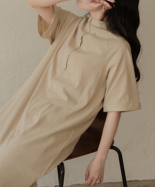 lawgy（ラウジー）の「front hock op（ワンピース・レディース・ブラウン/ライトベージュ・FREE）」の14枚目の写真