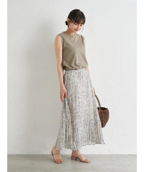 earth music&ecology（アースミュージックアンドエコロジー）の「ボイルワッシャースカート ＊（スカート・レディース・サックスブルー/アイボリー/ベージュ/ミント・FREE）」の11枚目の写真