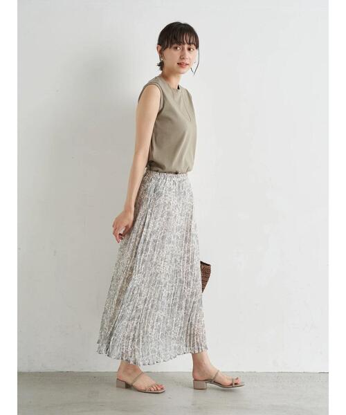 earth music&ecology（アースミュージックアンドエコロジー）の「ボイルワッシャースカート ＊（スカート・レディース・サックスブルー/アイボリー/ベージュ/ミント・FREE）」の18枚目の写真