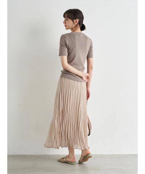 earth music&ecology（アースミュージックアンドエコロジー）の「ボイルワッシャースカート ＊（スカート・レディース・サックスブルー/アイボリー/ベージュ/ミント・FREE）」の19枚目の写真