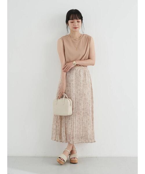 earth music&ecology（アースミュージックアンドエコロジー）の「ボイルワッシャースカート ＊（スカート・レディース・サックスブルー/アイボリー/ベージュ/ミント・FREE）」の10枚目の写真