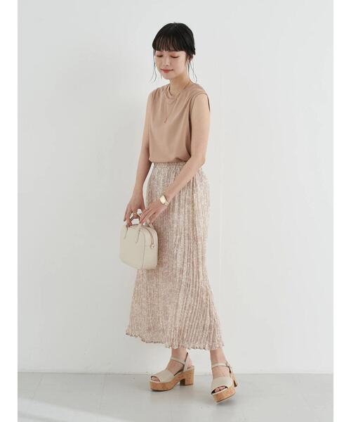 earth music&ecology（アースミュージックアンドエコロジー）の「ボイルワッシャースカート ＊（スカート・レディース・サックスブルー/アイボリー/ベージュ/ミント・FREE）」の16枚目の写真