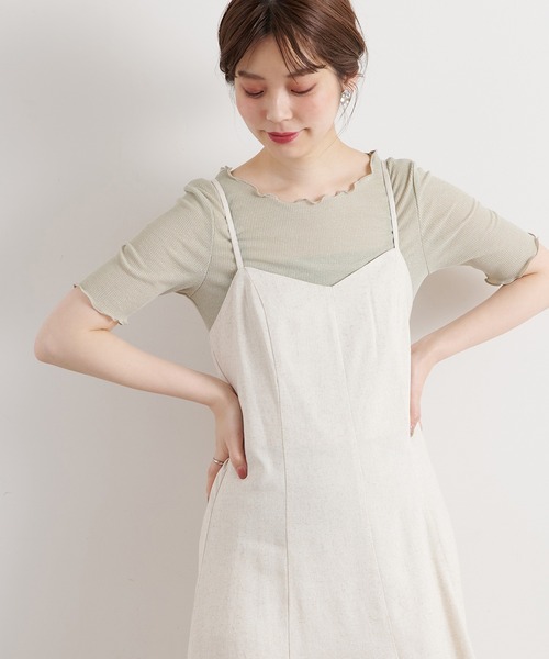 natural couture(ナチュラルクチュール)の「メローラメフライストップス(Tシャツ/カットソー・レディース・ブラック/ライトグレー/ミント/サックスブルー/ピンクベージュ・FREE)」の22枚目の写真