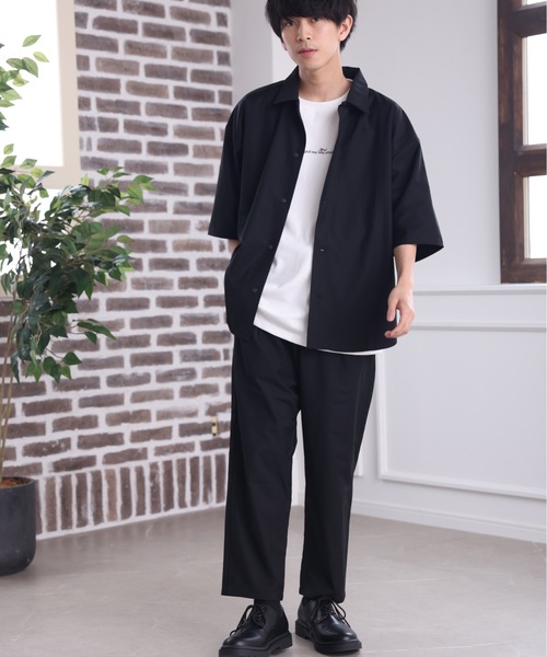 ACE SHOP（エースショップ）の「【セットアップ着用可】リラックステーパードパンツ【ファッション系YouTuberめんくろ。コラボ】（その他パンツ・メンズ・ブラック/ベージュ・MEDIUM/LARGE）」の3枚目の写真