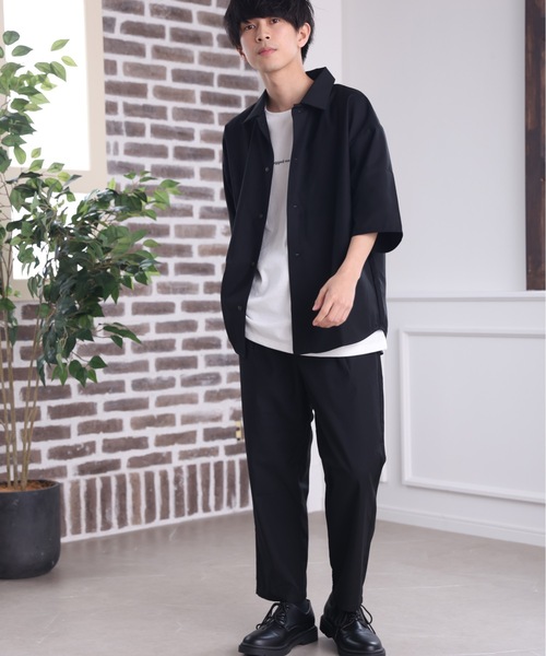 ACE SHOP（エースショップ）の「【セットアップ着用可】リラックステーパードパンツ【ファッション系YouTuberめんくろ。コラボ】（その他パンツ・メンズ・ブラック/ベージュ・MEDIUM/LARGE）」の4枚目の写真