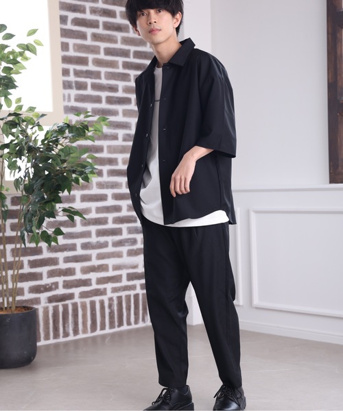 ACE SHOP（エースショップ）の「【セットアップ着用可】リラックステーパードパンツ【ファッション系YouTuberめんくろ。コラボ】（その他パンツ・メンズ・ブラック/ベージュ・MEDIUM/LARGE）」の5枚目の写真