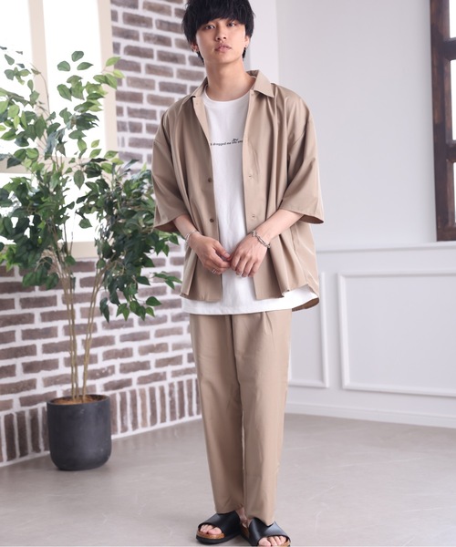 ACE SHOP（エースショップ）の「【セットアップ着用可】リラックステーパードパンツ【ファッション系YouTuberめんくろ。コラボ】（その他パンツ・メンズ・ブラック/ベージュ・MEDIUM/LARGE）」の10枚目の写真