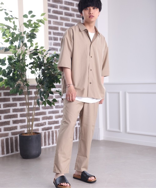 ACE SHOP（エースショップ）の「【セットアップ着用可】リラックステーパードパンツ【ファッション系YouTuberめんくろ。コラボ】（その他パンツ・メンズ・ブラック/ベージュ・MEDIUM/LARGE）」の14枚目の写真