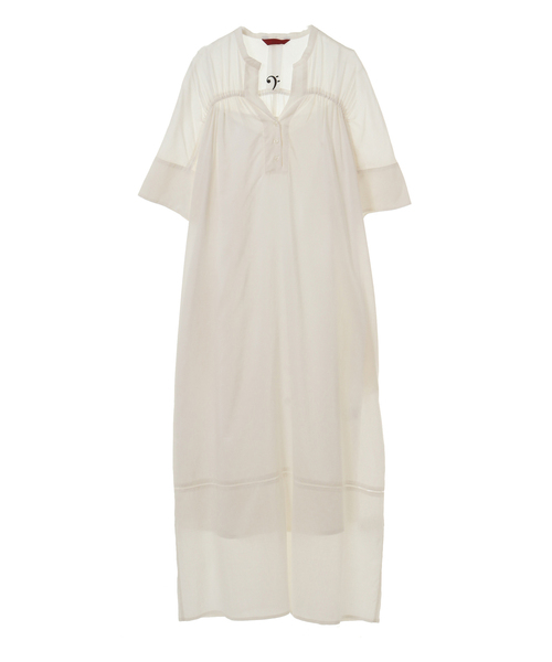 alcali（アルカリ）の「肩シャーリングワンピース（ワンピース・レディース・オレンジ/ネイビー/マジェンタ/オフホワイト・FREE）」の2枚目の写真