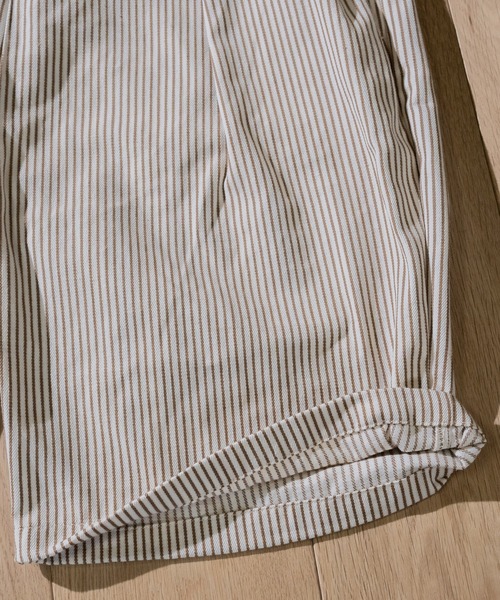 JOHN'S CLOSET（ジョンズクローゼット）の「【i】ヒッコリーシェフショーツ（その他パンツ・メンズ・ベージュ系その他/ブラック×ホワイト/ネイビー×ホワイト・MEDIUM/X-LARGE/SMALL/LARGE）」の7枚目の写真