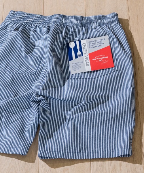 JOHN'S CLOSET（ジョンズクローゼット）の「【i】ヒッコリーシェフショーツ（その他パンツ・メンズ・ベージュ系その他/ブラック×ホワイト/ネイビー×ホワイト・MEDIUM/X-LARGE/SMALL/LARGE）」の18枚目の写真