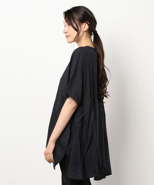 KATHARINE ROSS（キャサリンロス）の「【KATHARINE ROSS】ラウンドスリットギャザーチュニック（チュニック・レディース・チャコールグレー/アイボリー/ライトブラウン・MEDIUM）」の20枚目の写真