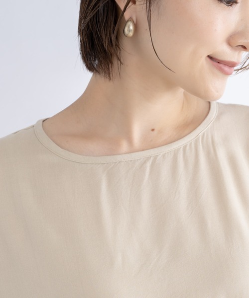 KATHARINE ROSS（キャサリンロス）の「【KATHARINE ROSS】ラウンドスリットギャザーチュニック（チュニック・レディース・チャコールグレー/アイボリー/ライトブラウン・MEDIUM）」の14枚目の写真