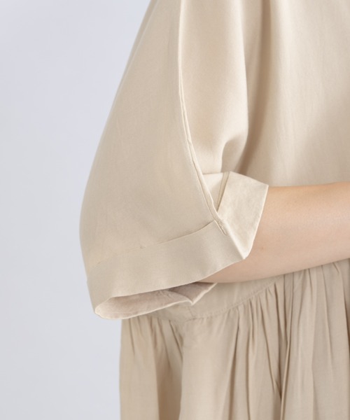 KATHARINE ROSS（キャサリンロス）の「【KATHARINE ROSS】ラウンドスリットギャザーチュニック（チュニック・レディース・チャコールグレー/アイボリー/ライトブラウン・MEDIUM）」の10枚目の写真