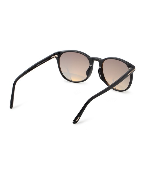 美品 TOM FORD Ansel TF858-F 01C アジア サングラス Tom Ford Ansel TF858-F 01C Black Round Plastic Sunglasses