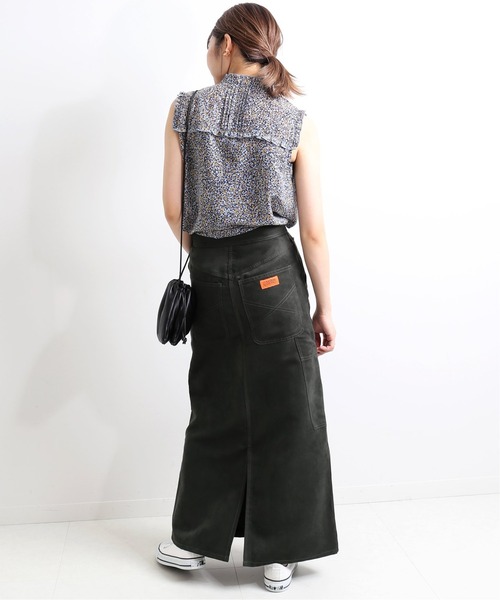 SLOBE IENA（スローブイエナ）の「プリムラフラワープリントショートスリーブブラウス【手洗い可能】◆（シャツ/ブラウス・レディース・イエロー/サックスブルー・FREE）」の10枚目の写真