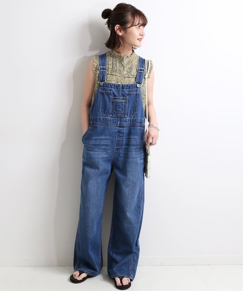 SLOBE IENA（スローブイエナ）の「プリムラフラワープリントショートスリーブブラウス【手洗い可能】◆（シャツ/ブラウス・レディース・イエロー/サックスブルー・FREE）」の7枚目の写真