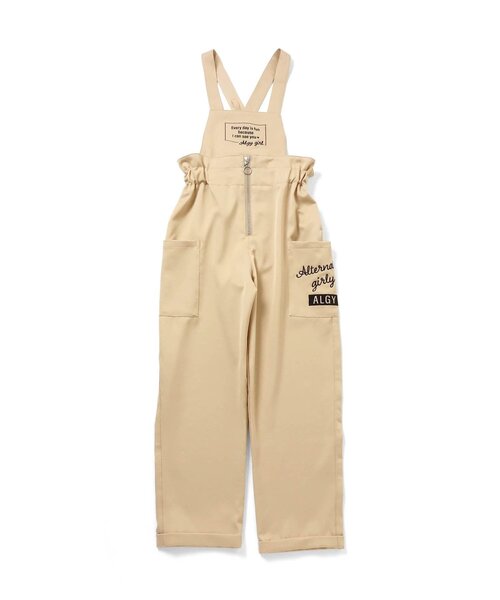 algy（アルジー）の「リングジップサロペ（サロペット/オーバーオール・キッズ・ブラック/ベージュ・SMALL/MEDIUM/X-SMALL/XX-SMALL）」の6枚目の写真
