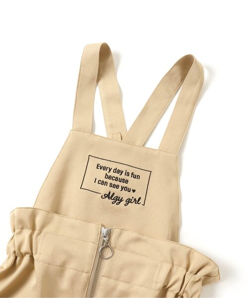 algy（アルジー）の「リングジップサロペ（サロペット/オーバーオール・キッズ・ブラック/ベージュ・SMALL/MEDIUM/X-SMALL/XX-SMALL）」の12枚目の写真