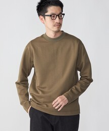 SHIPS: ハイゲージ クルーネック ダンボールニット 長袖Tシャツ