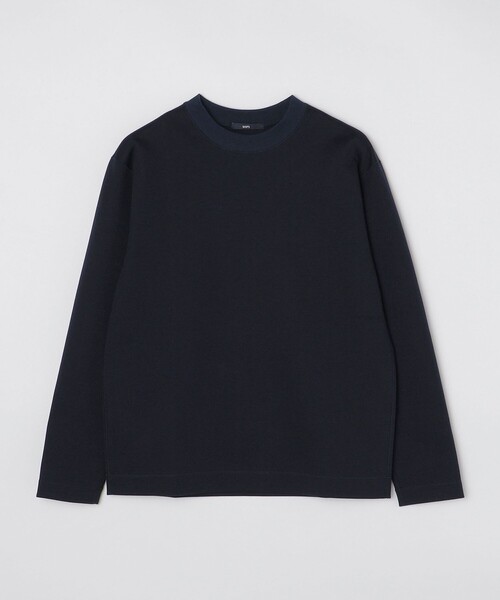 SHIPS（シップス）の「SHIPS:  ハイゲージ クルーネック ダンボールニット 長袖Tシャツ（Tシャツ/カットソー・メンズ・ホワイト/ブラック/ダークベージュ/グリーン/ライトブルー/ダークグレー/ライトグリーン/カーキ/オレンジ/ネイビー/オリーブ/ライトホワイト/ライトグレー/レッド系その他/コバルトブルー/トップグレー/スカイブルー・SMALL/MEDIUM/LARGE/X-LARGE）」の22枚目の写真