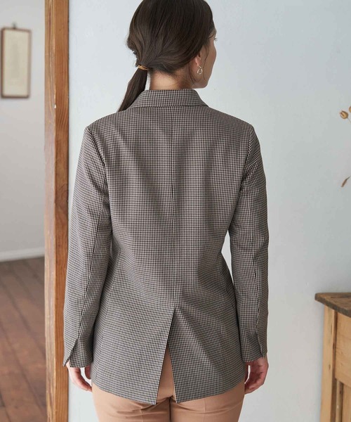 ROPE' PICNIC（ロペピクニック）の「【WEB限定】ガンクラブチェックジャケット（テーラードジャケット・レディース・ダークブラウン・38/40）」の6枚目の写真